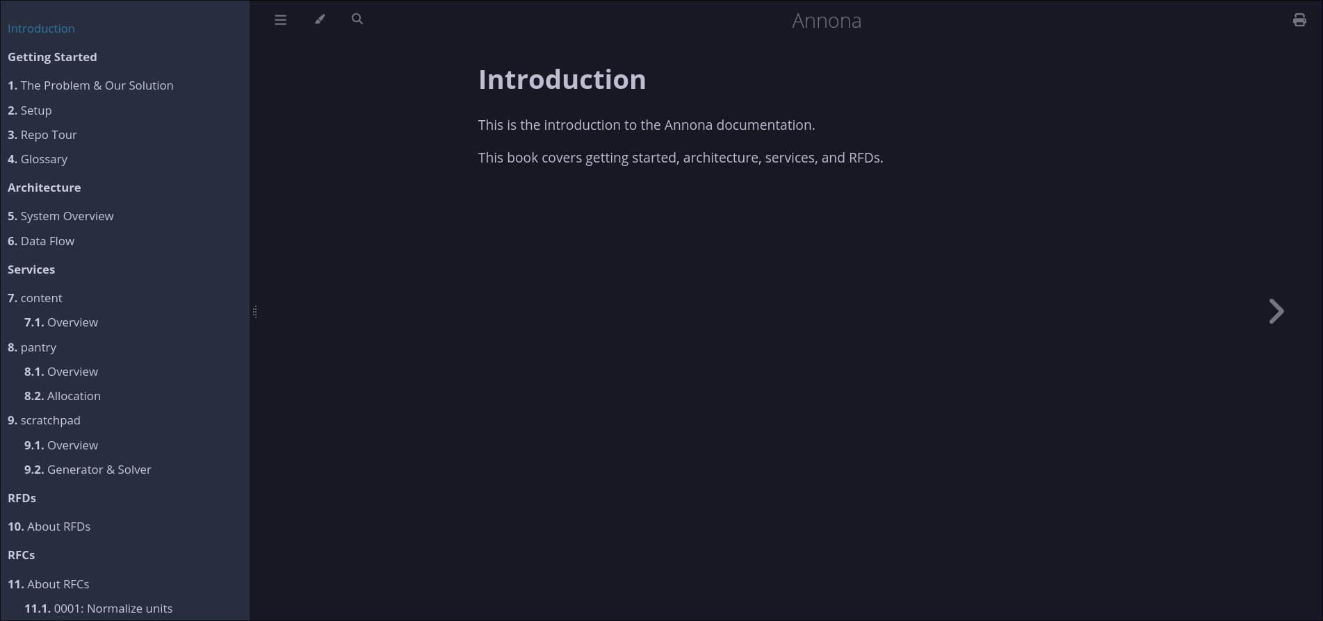 New RFC entry in the mdBook summary